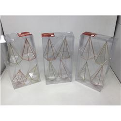 Lot of Geometric Ornaments (3 x 4)