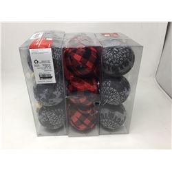 Lot of Assorted Shatter Resistant Ornaments (6 x 3)