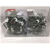 Image 1 : Lot of 2-8inch Flocked Ornaments