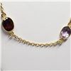 Image 2 : Gold plated Silver Multi Color Gemstones Necklace, Suggested Retail Value $240