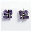 Image 1 : Silver Amethyst Earrings, Suggested Retail Value $100