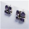 Image 2 : Silver Amethyst Earrings, Suggested Retail Value $100