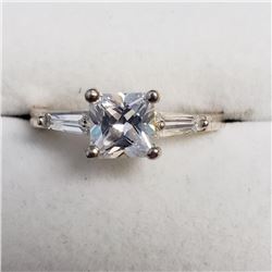 Silver Cubic Zirconia Ring (~Size 7) (~weight 3.4g), Suggested Retail Value $100