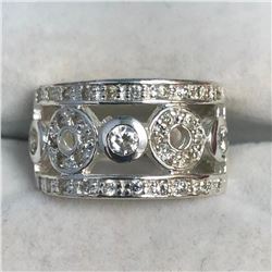 Silver Cubic Zirconia Ring, Suggested Retail Value $300