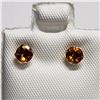 Image 1 : 14K White Gold Citrine(0.4ct) Earrings, Made in Canada, Suggested Retail Value $80