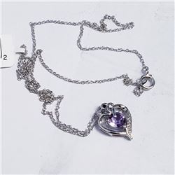 Silver Amethyst Pendant, Suggested Retail Value $100