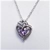 Image 3 : Silver Amethyst Pendant, Suggested Retail Value $100