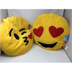 Set of Plush Emoji Pillows
