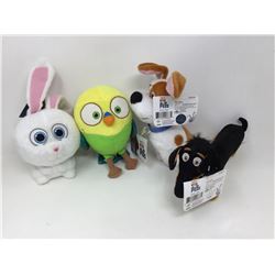 4 Plush Life of Pets Toys