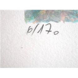 GEORGES BLOUIN Color Lithograph French