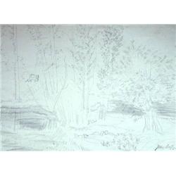 JEAN DUFY Pencil Drawing French