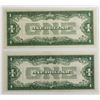 Image 2 : 2 PCS.  1928-A $1.00 SILVER CERTIFCATES