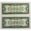 Image 2 : 2 PCS.  1928-A $1.00 SILVER CERTIFCATES