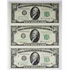 Image 1 : THREE PCS. $10.00 FEDERAL RESERVE NOTES