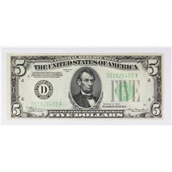 1934 $5.00 CLEVELAND FEDERAL RESERVE NOTE