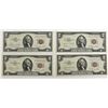 Image 1 : 4 PCS. 1953 $2.00 NOTES