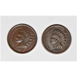 (2) INDIAN CENTS