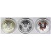 Image 2 : 3 COLORIZED AMERICAN SILVER EAGLES