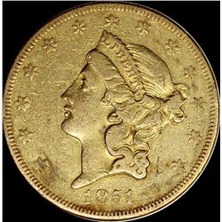 1851-O $20.00 GOLD