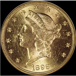 1898 $20.00 LIBERTY GOLD