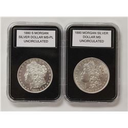 1880 AND 1880-S MORGAN SILVER DOLLARS