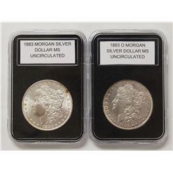 1883-O AND 1883 MORGAN SILVER DOLLARS