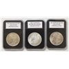 Image 1 : THREE MORGAN SILVER DOLLARS: