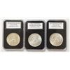 Image 2 : THREE MORGAN SILVER DOLLARS: