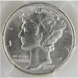 1937-S MERCURY DIME