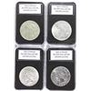 Image 1 : (4) PEACE SILVER DOLLARS AU/UNC