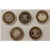 Image 2 : FIVE MISCELLANEOUS SILVER CASINO TOKENS