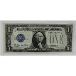 1928A $1.00 SILVER CERT "FUNNY BACK" GEM UNC