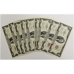 10 PCS. 1953-C $2.00 NOTES