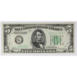 1934-B $5.00 CHICAGO FEDERAL RESERVE NOTE
