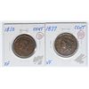 Image 1 : 1837 AND 1850 U.S. LARGE CENTS