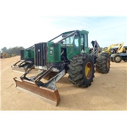 2012 JOHN DEERE 648H SKIDDER, VIN/SN:640756 - GRAPPLE, DUAL ARCH, WINCH, CAB, A/C, 30.5L-32 TIRES, M