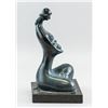 Image 3 : European Bronze Mother Baby Statue Signed