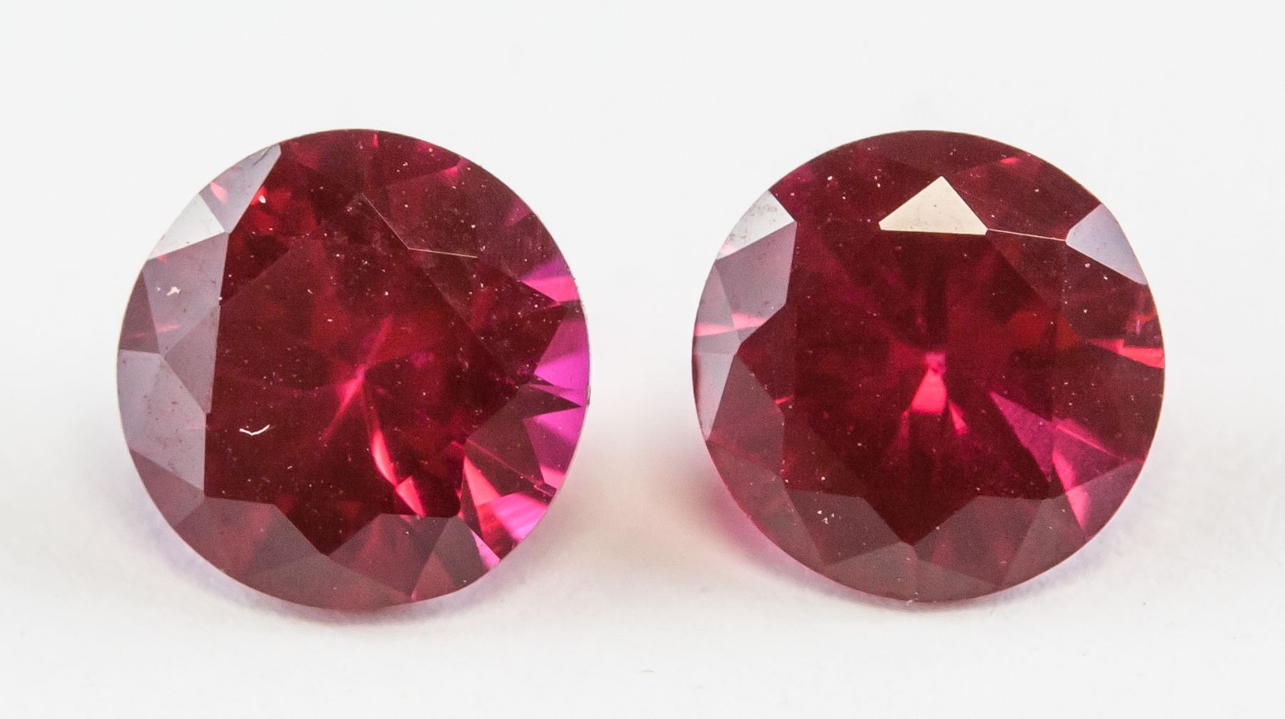 1.95ct Round Cut Pink Red Ruby Gem GGL COA