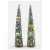 Image 1 : Two Chinese Cloisonne Fingernail Guards Floral