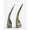 Image 2 : Two Chinese Cloisonne Fingernail Guards Floral