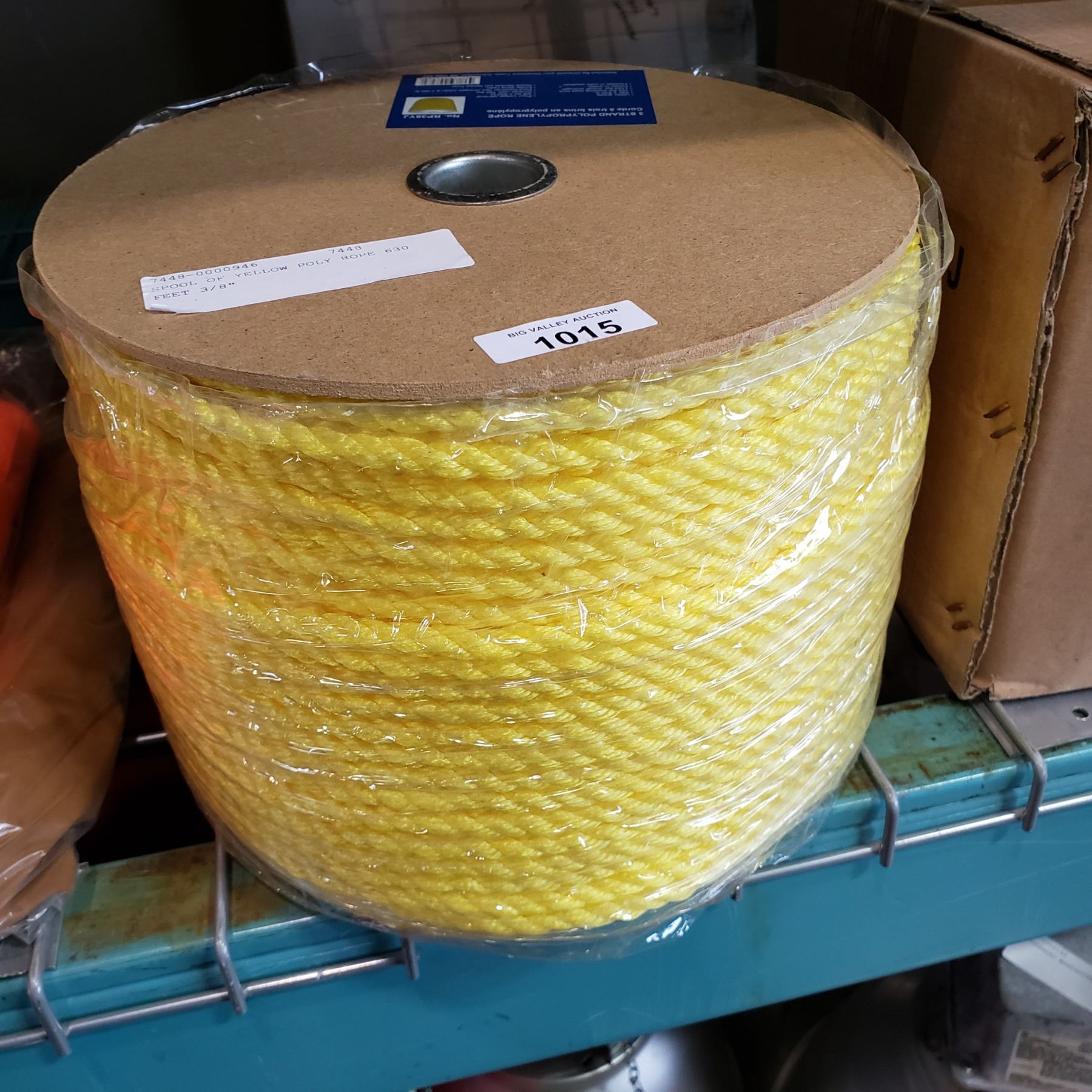 Big Rope Spool SPOOL OF YELLOW POLY ROPE 630 FEET 3/8