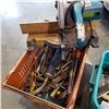 Image 2 : 2 TOTES OF TOOLS AND SHOP SUPPLIES AND MAKITA CHOP SAW