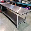 Image 1 : 7FT STAINLESS STEEL PREP TABLE