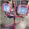 Image 2 : WESTWARD DOUBLE HALOGEN WORK LIGHT ON TRIPOD 1400 WATT