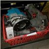 Image 1 : BASKET OF MAKITA ROUTER AND PORTER CABLE POWER TOOLS