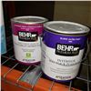 Image 2 : NEW BOX OF LITELINE DRYWALL COMPOUND AND 2 HALF CANS BEHR PAINT