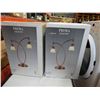 Image 1 : 2 NEW 2 LIGHT TABLE LAMPS