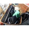 Image 2 : BOX OF ELECTRONICS, HIFONICS COMPONENT, DVD PLAYERS, AND BAGS, AND BASKETS