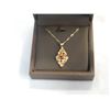 Image 2 : 10K GOLD NECKLACE WITH 14K GOLD PENDANT WITH RUBY