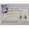 Image 2 : STERLING SILVER 8x4mm GENUINE 1.5CT SAPPHIRE AND CZ EARRINGS W/ APPRAISAL $900
